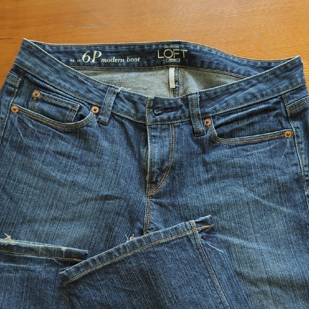 LOFT Blue Boot Cut Jeans with Classic Style